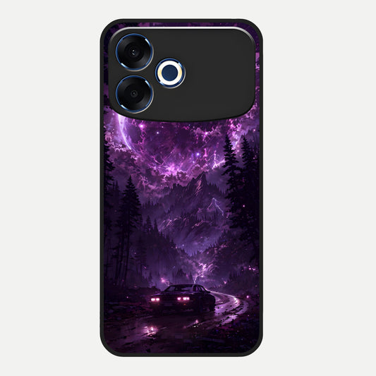  Eternal Cosmic Drive Glass Case For Oppo F33 Pro 5G back cover – full design glossy printed glass finish