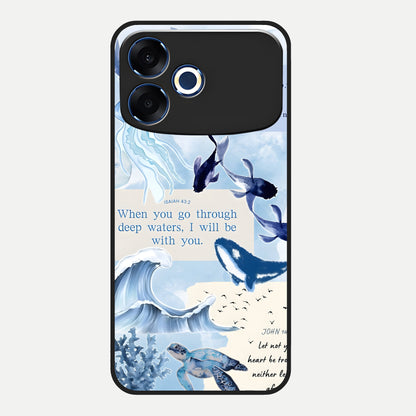  Faithful Ocean Promise Glass Case For Oppo F33 Pro 5G back cover – full design glossy printed glass finish