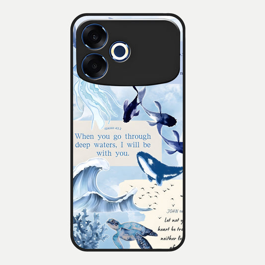  Faithful Ocean Promise Glass Case For Oppo F33 Pro 5G back cover – full design glossy printed glass finish