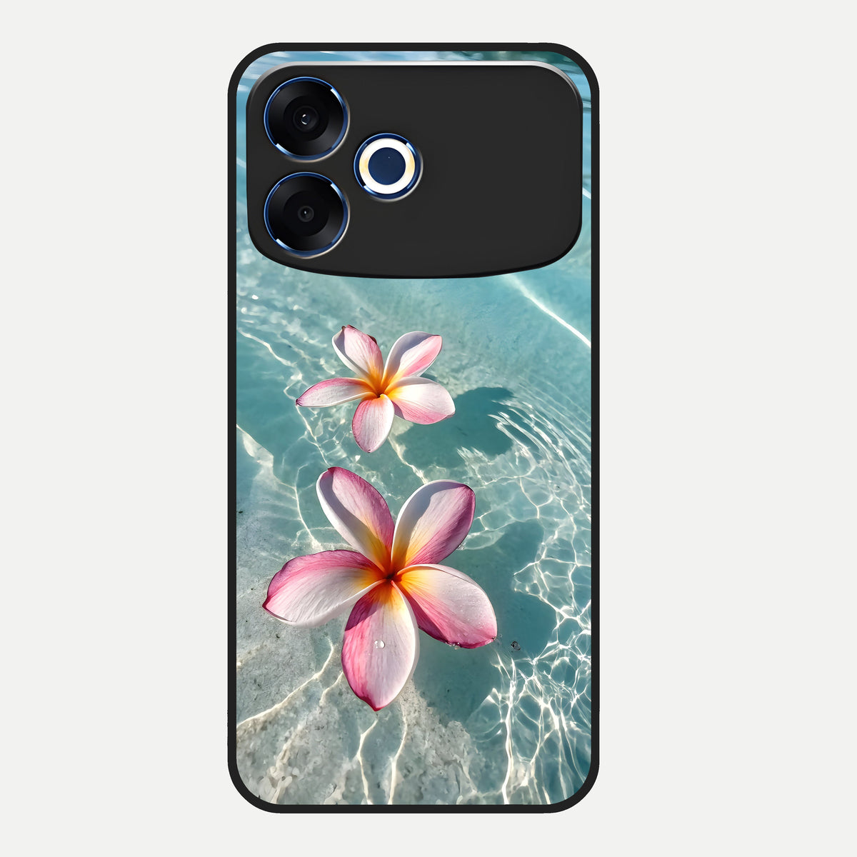  Floating Bloom Bliss Glass Case For Oppo F33 Pro 5G back cover – full design glossy printed glass finish