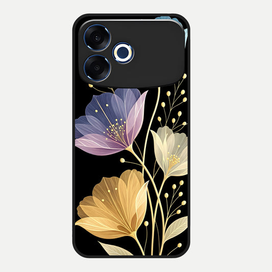  Flower Bloom Glow Glass Case For Oppo F33 Pro 5G back cover – full design glossy printed glass finish