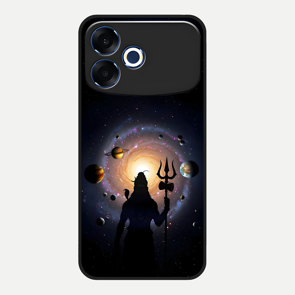  Galactic Shiva Vision Glass Case For Oppo F33 Pro 5G back cover – full design glossy printed glass finish