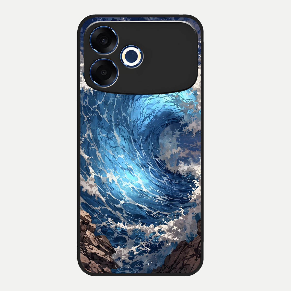  Giant Ocean Wave Glass Case For Oppo F33 Pro 5G back cover – full design glossy printed glass finish