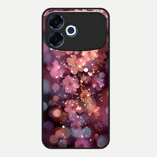  Glowing Petal Bliss Glass Case For Oppo F33 Pro 5G back cover – full design glossy printed glass finish