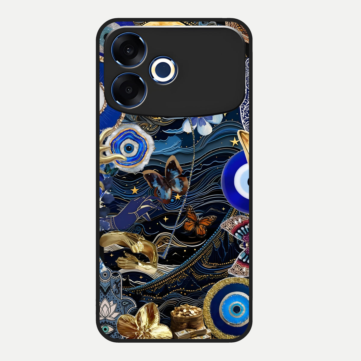  Golden Moon Magic Glass Case For Oppo F33 Pro 5G back cover – full design glossy printed glass finish