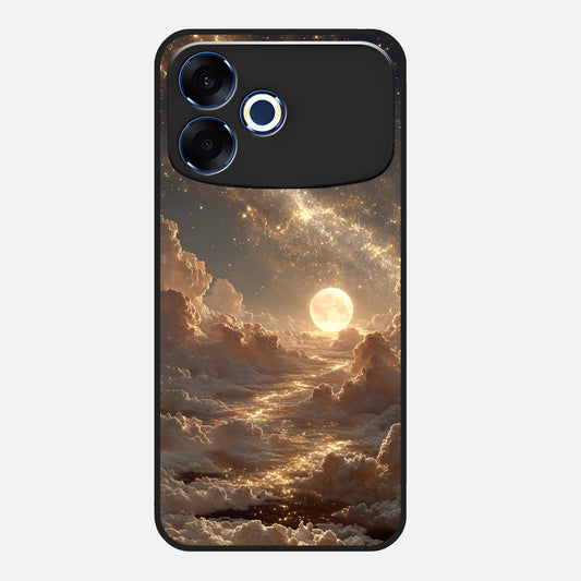  Golden Sky Dream Glass Case For Oppo F33 Pro 5G back cover – full design glossy printed glass finish