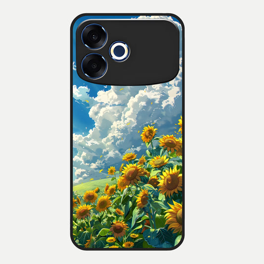  Golden Sun Glory Glass Case For Oppo F33 Pro 5G back cover – full design glossy printed glass finish