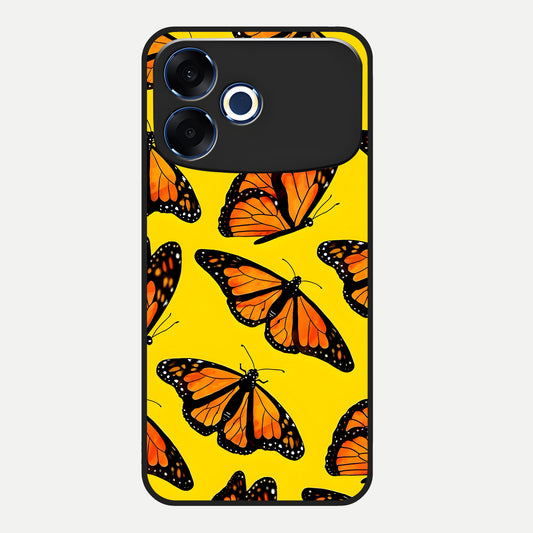  Golden Wing Flight Glass Case For Oppo F33 Pro 5G back cover – full design glossy printed glass finish