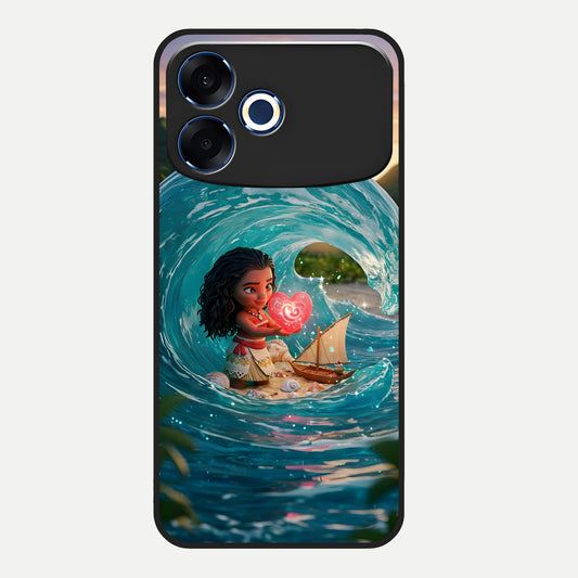  Heart of Ocean Glass Case For Oppo F33 Pro 5G back cover – full design glossy printed glass finish