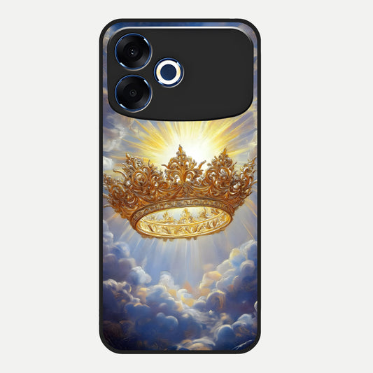  Heavenly Crown Light Glass Case For Oppo F33 Pro 5G back cover – full design glossy printed glass finish