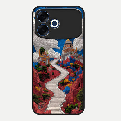  Heavenly Moon Path Glass Case For Oppo F33 Pro 5G back cover – full design glossy printed glass finish