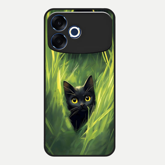  Hidden Cat Whisper Glass Case For Oppo F33 Pro 5G back cover – full design glossy printed glass finish