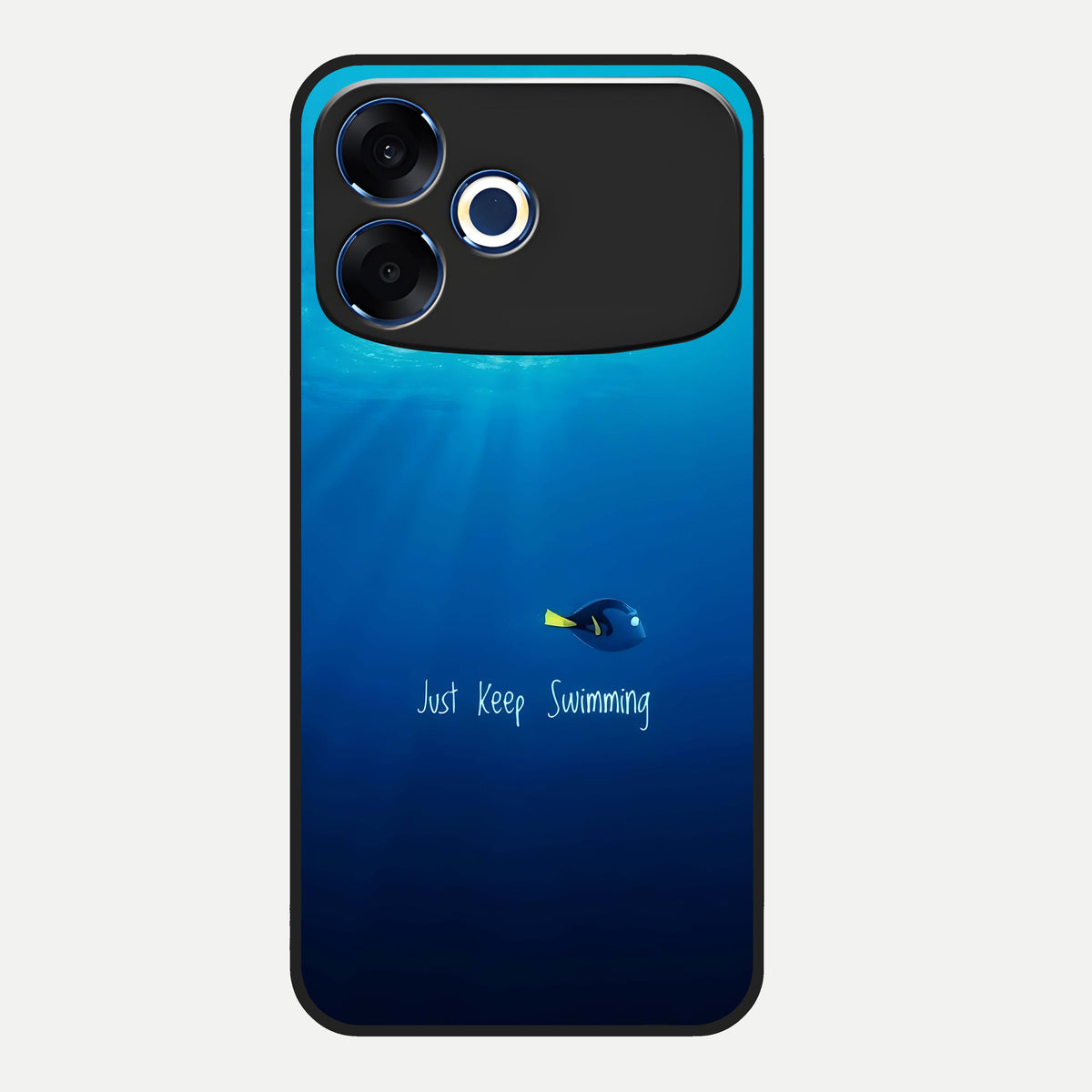 Just Keep Swimming Glass Case For Oppo F33 Pro 5G back cover – full design glossy printed glass finish
