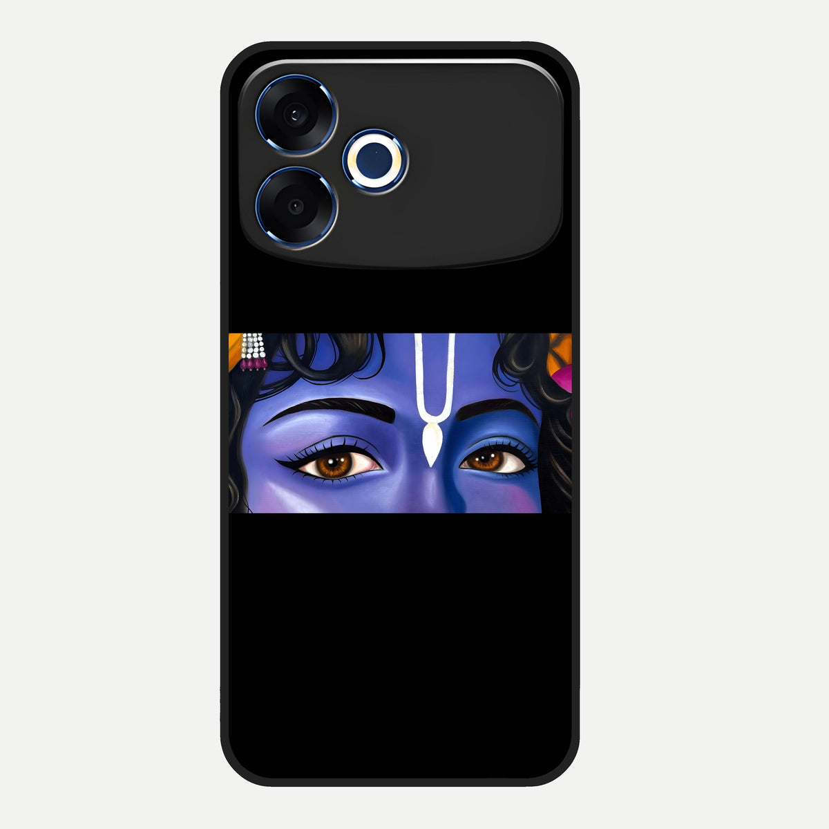  Krishna Eye Glass Case For Oppo F33 Pro 5G back cover – full design glossy printed glass finish