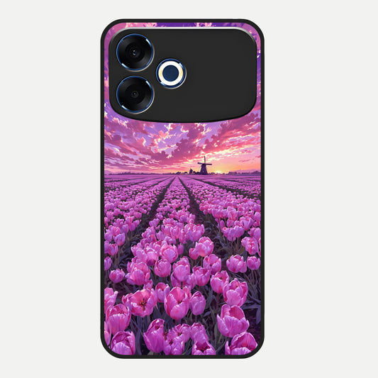  Lavender Dream Skies Glass Case For Oppo F33 Pro 5G back cover – full design glossy printed glass finish
