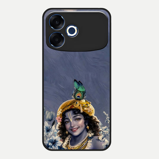  Lord Krishna Glass Case For Oppo F33 Pro 5G back cover – full design glossy printed glass finish