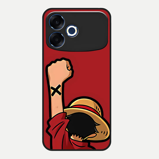  Luffy X Spirit Glass Case For Oppo F33 Pro 5G back cover – full design glossy printed glass finish