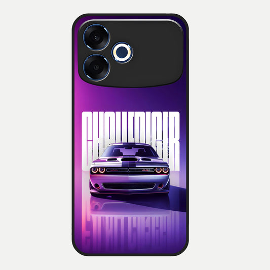  Midnight Muscle Ride Glass Case For Oppo F33 Pro 5G back cover – full design glossy printed glass finish