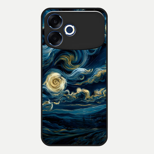  Midnight Sky Whirl Glass Case For Oppo F33 Pro 5G back cover – full design glossy printed glass finish