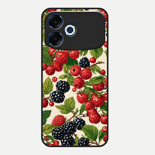  Mixed Berry Collage Glass Case For Oppo F33 Pro 5G back cover – full design glossy printed glass finish