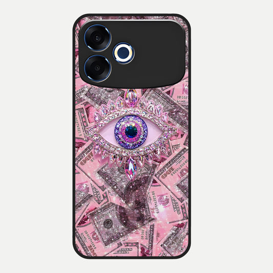 Money Eye Luxe Glass Case For Oppo F33 Pro 5G back cover – full design glossy printed glass finish