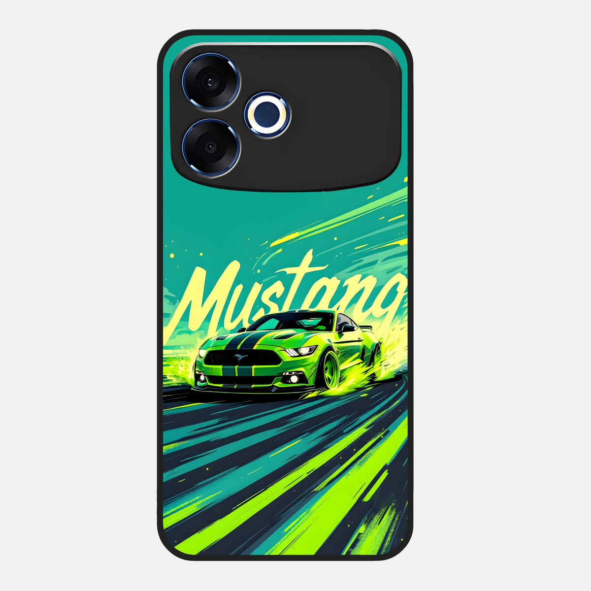  Mustang Bang Glass Case For Oppo F33 Pro 5G back cover – full design glossy printed glass finish