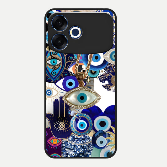  Mystic Charm Eye Glass Case For Oppo F33 Pro 5G back cover – full design glossy printed glass finish