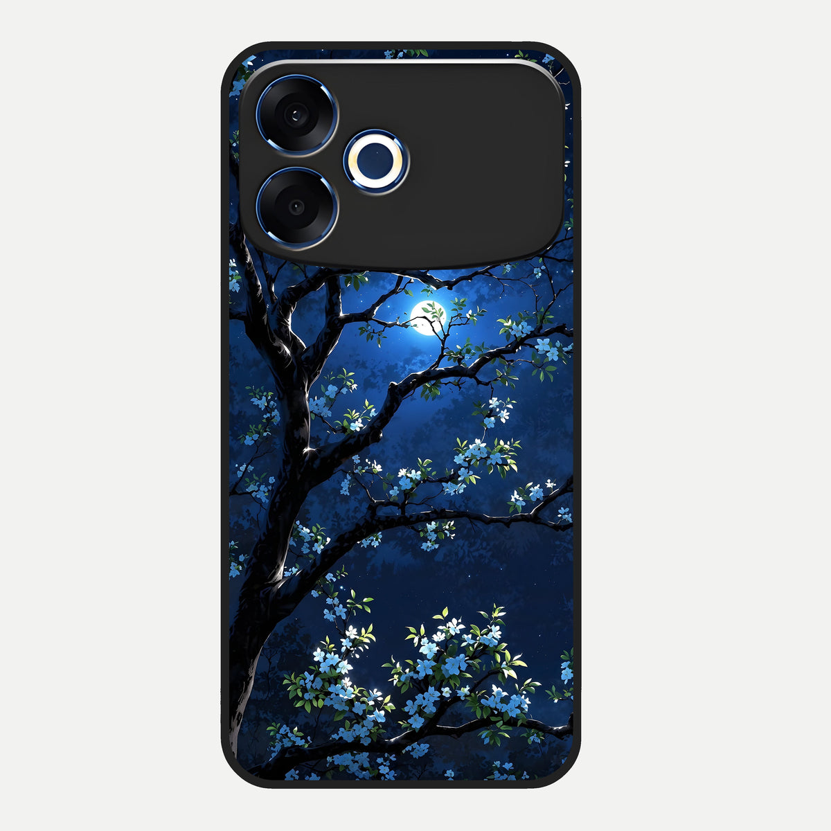  Mystic Floral Night Glass Case For Oppo F33 Pro 5G back cover – full design glossy printed glass finish