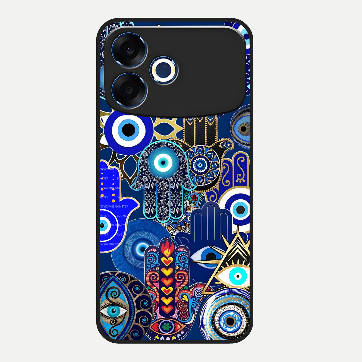  Mystic Palm Guard Glass Case For Oppo F33 Pro 5G back cover – full design glossy printed glass finish