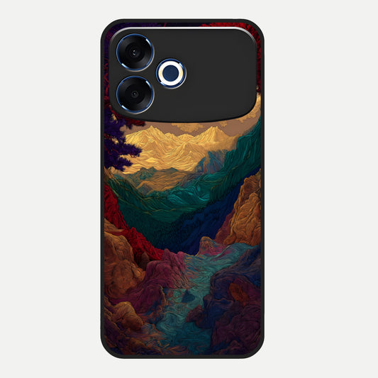  Mystic Valley Light Glass Case For Oppo F33 Pro 5G back cover – full design glossy printed glass finish
