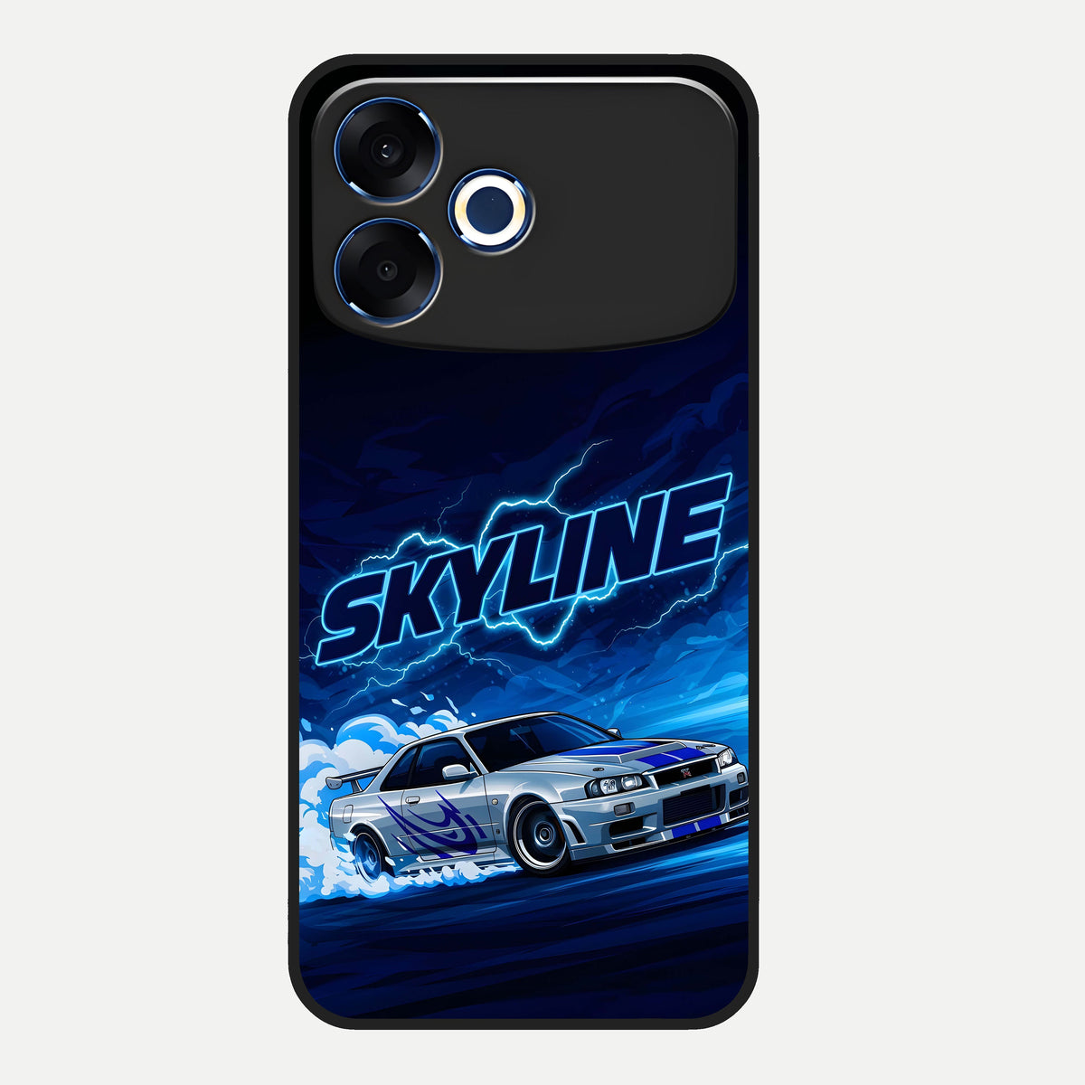  Neon Drift Beast Glass Case For Oppo F33 Pro 5G back cover – full design glossy printed glass finish