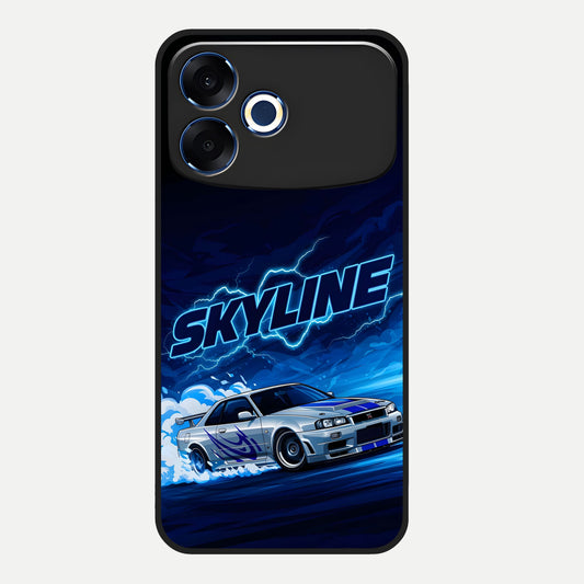  Neon Drift Beast Glass Case For Oppo F33 Pro 5G back cover – full design glossy printed glass finish