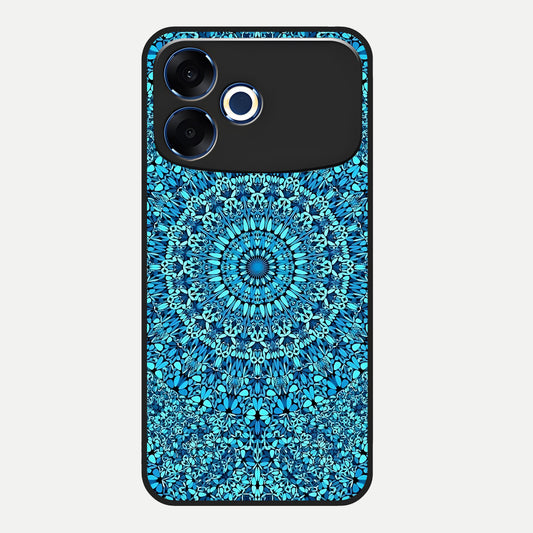  Ocean Bloom Mandala Glass Case For Oppo F33 Pro 5G back cover – full design glossy printed glass finish