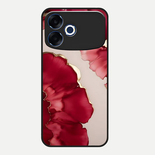  Pink And White Marble Glass Case For Oppo F33 Pro 5G back cover – full design glossy printed glass finish