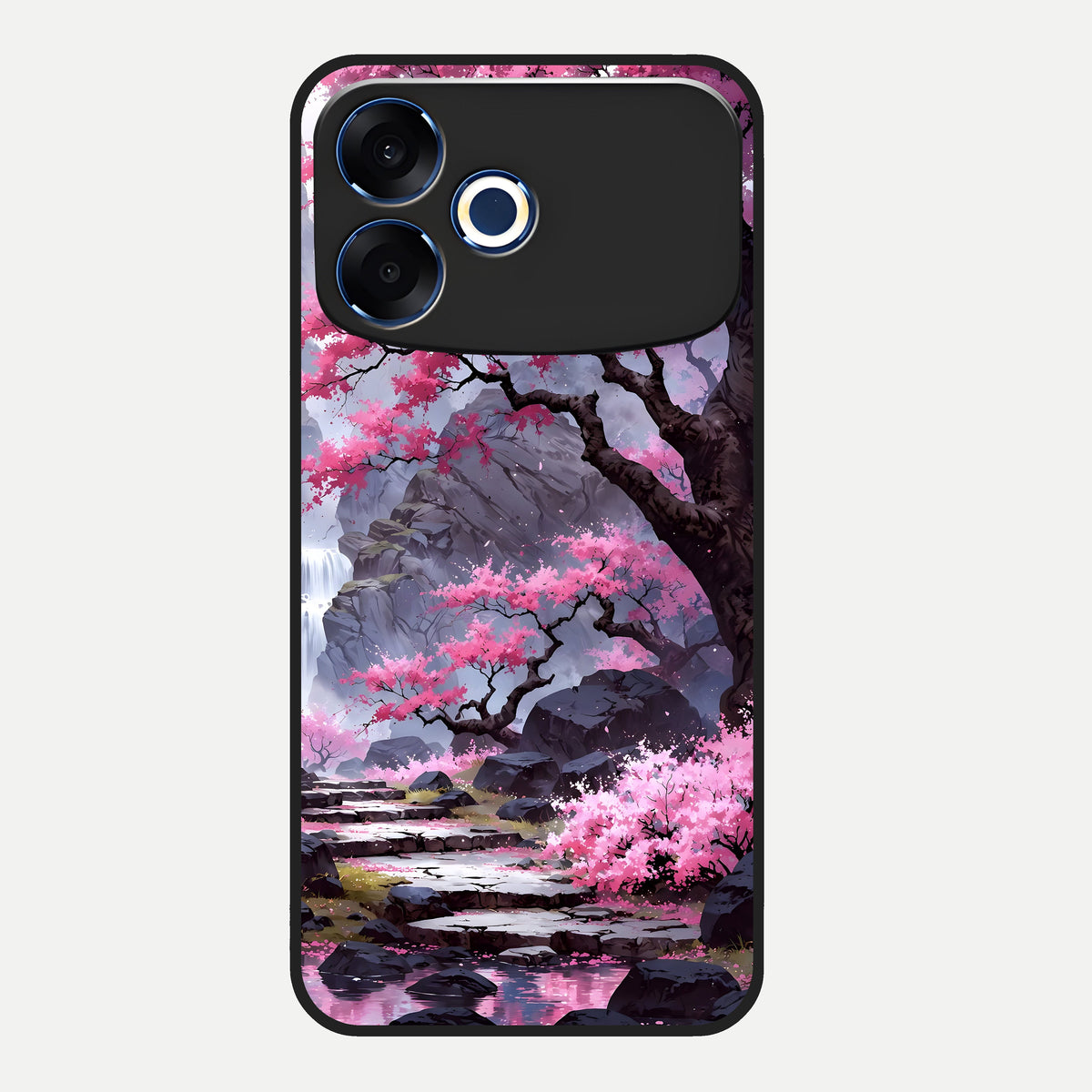  Pink Sunflower Glow Glass Case For Oppo F33 Pro 5G back cover – full design glossy printed glass finish