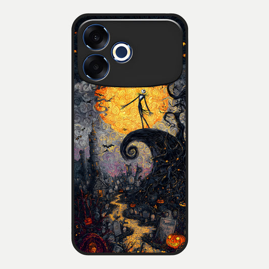  Pumpkin Moonlight Tale Glass Case For Oppo F33 Pro 5G back cover – full design glossy printed glass finish