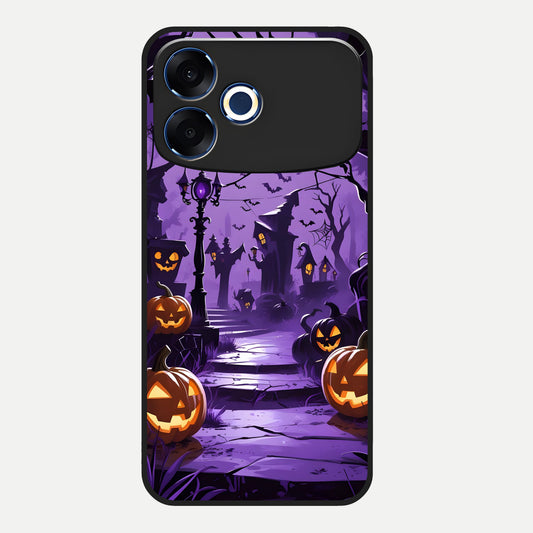 Pumpkin Patch Halloween Glass Case For Oppo F33 Pro 5G back cover – full design glossy printed glass finish