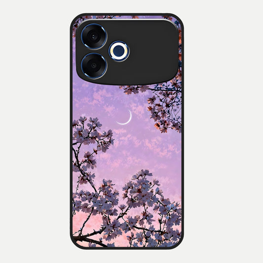  Purple Serenity Moon Glass Case For Oppo F33 Pro 5G back cover – full design glossy printed glass finish