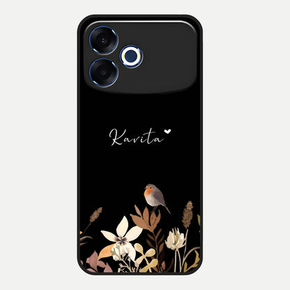  Quiet Garden Tune Custom Name Glass Case For Oppo F33 Pro 5G back cover – full design glossy printed glass finish