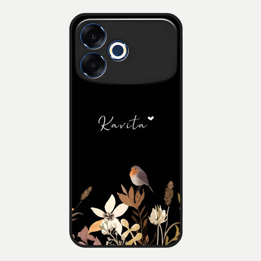  Quiet Garden Tune Custom Name Glass Case For Oppo F33 Pro 5G back cover – full design glossy printed glass finish