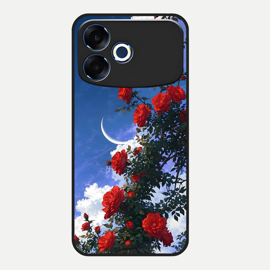  Rose Drift Flowers Glass Case For Oppo F33 Pro 5G back cover – full design glossy printed glass finish