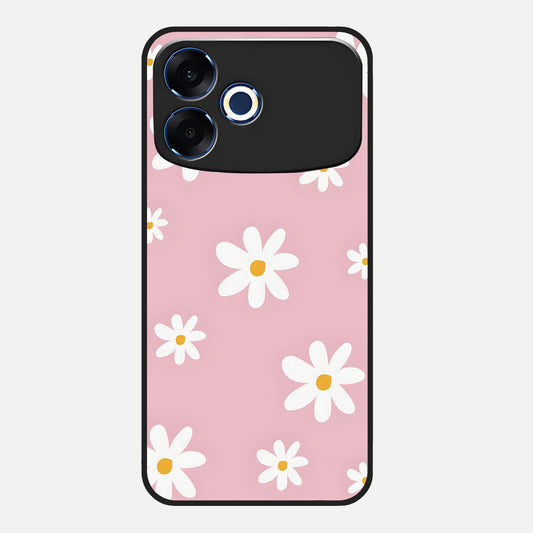  Soft Daisy Bliss Glass Case For Oppo F33 Pro 5G back cover – full design glossy printed glass finish