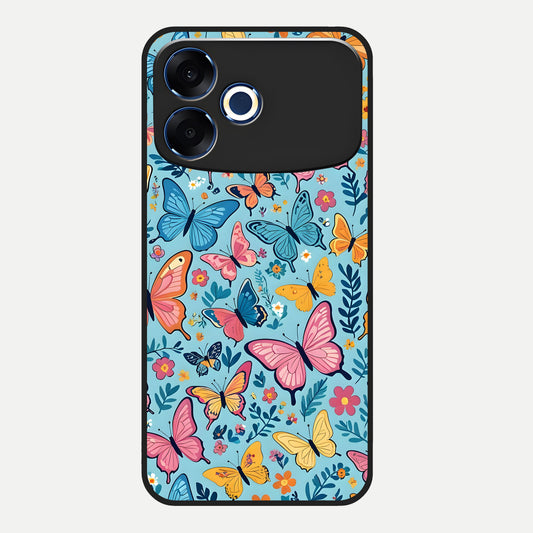  Spring Wing Garden Glass Case For Oppo F33 Pro 5G back cover – full design glossy printed glass finish