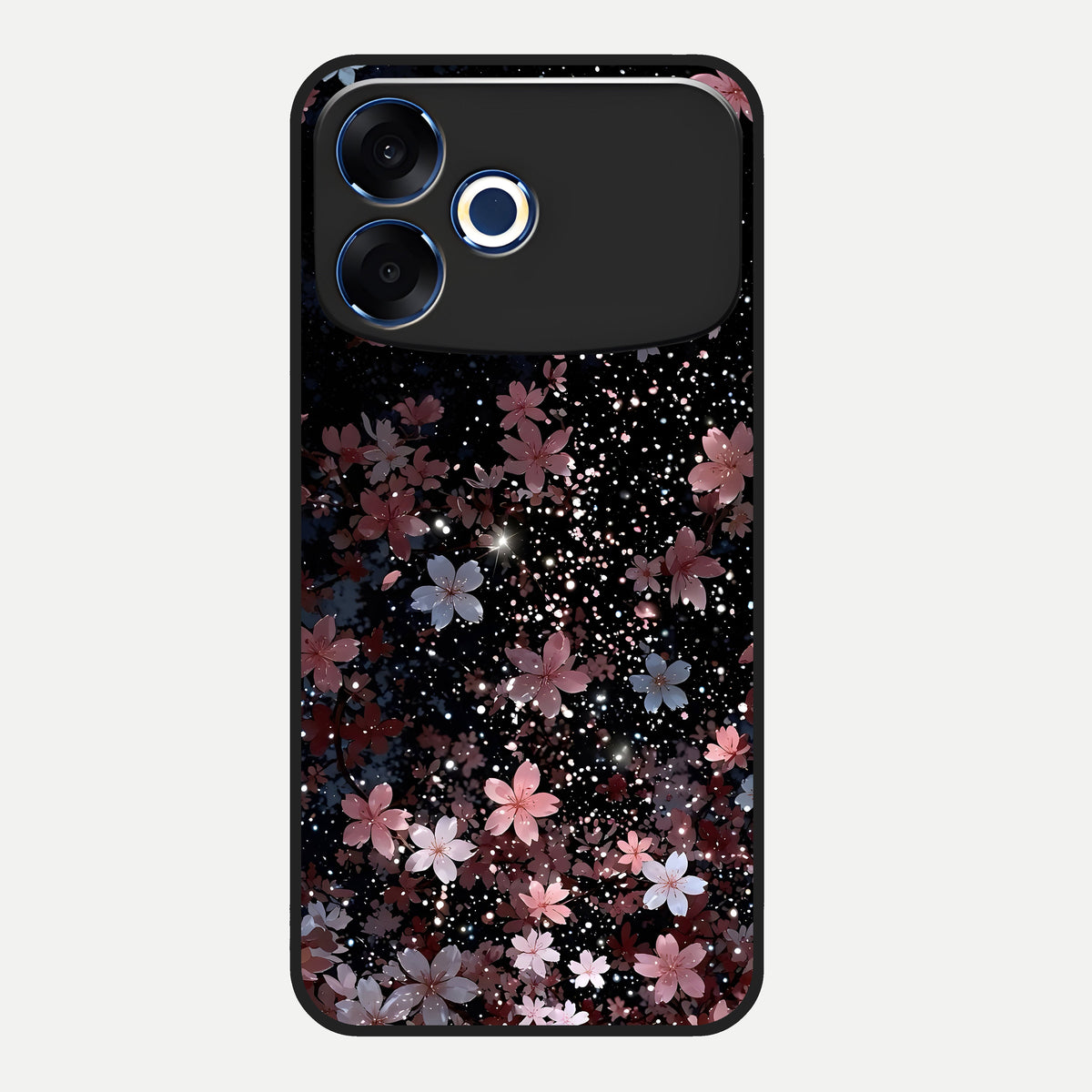  Starlit Flower Dreams Glass Case For Oppo F33 Pro 5G back cover – full design glossy printed glass finish