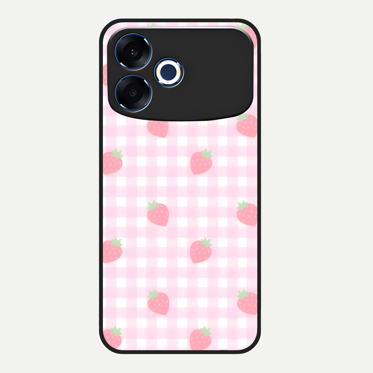  Strawberry Picnic Love Glass Case For Oppo F33 Pro 5G back cover – full design glossy printed glass finish