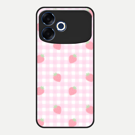 Strawberry Picnic Love Glass Case For Oppo F33 Pro 5G back cover – full design glossy printed glass finish