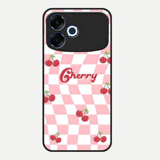  Sweet Cherry Vibes Glass Case For Oppo F33 Pro 5G back cover – full design glossy printed glass finish
