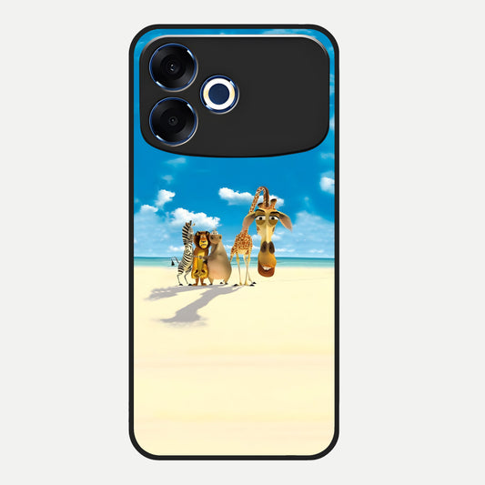  Tropical Fun Squad Glass Case For Oppo F33 Pro 5G back cover – full design glossy printed glass finish