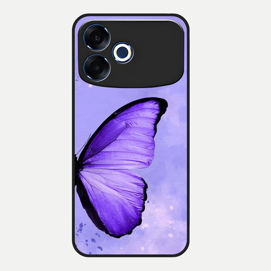  Violet Dream Wing Glass Case For Oppo F33 Pro 5G back cover – full design glossy printed glass finish