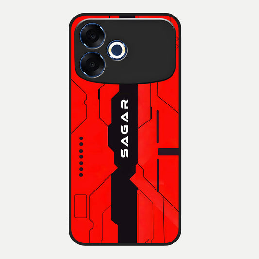  Voltage Rise CYBERPUNK Custom Name Glass Case For Oppo F33 Pro 5G back cover – personalized glossy printed glass finish